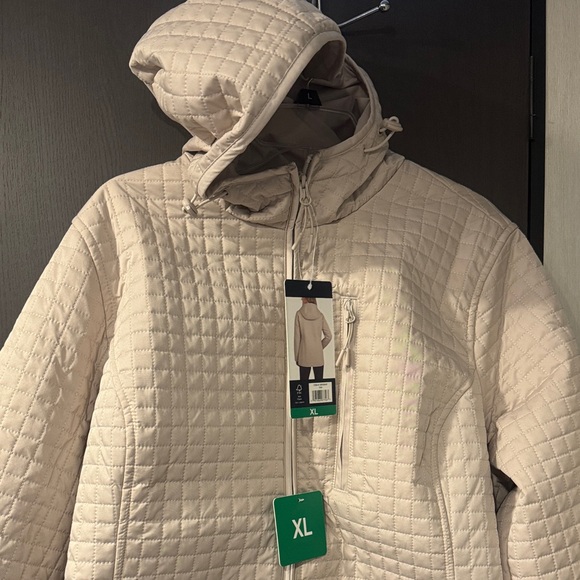 Lands' End Jackets & Blazers - Lands' End Quilted Puffer Jacket in Light Beige/Cream